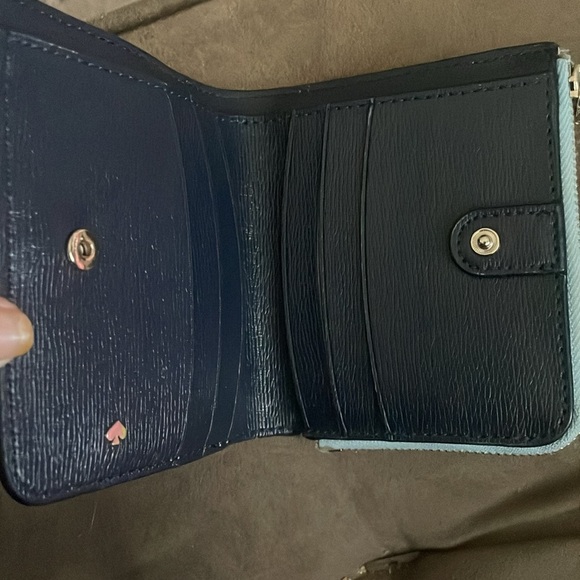 Kate Spade No fold Blue and Navy Wallet - Picture 6 of 8
